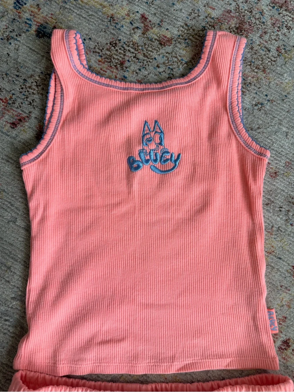 Bluey Girls Tank and Shorts Set, size M 7/8